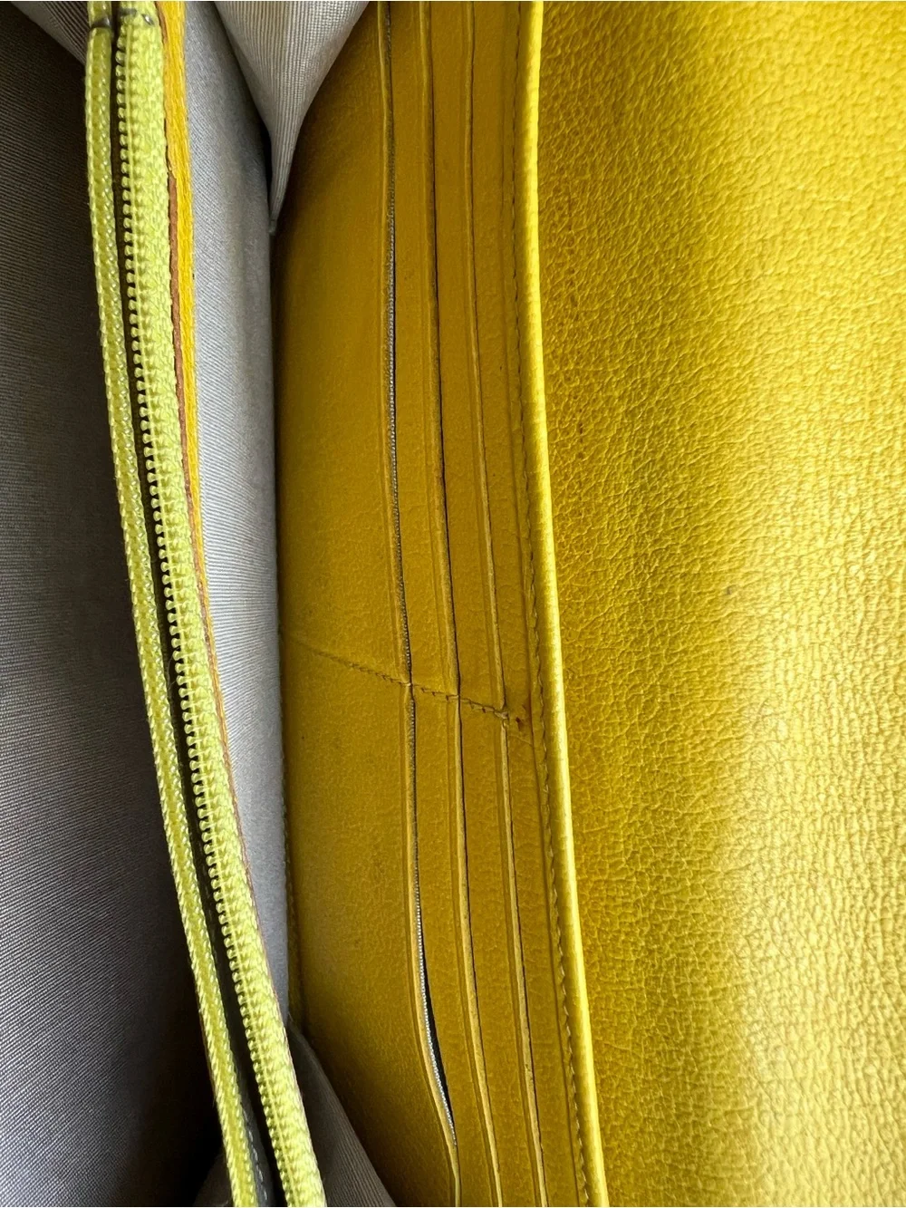 CHANEL Yellow Leather Flap Wallet with Camellia Detail